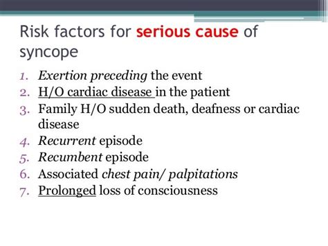 Syncope Presentation