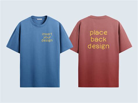 regular fit frontback  shirt mockup  psd templates