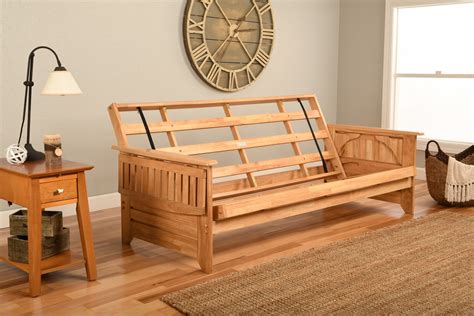 Phoenix Full Wood Frame with Futon Mattress Butternut Finish – Futon World