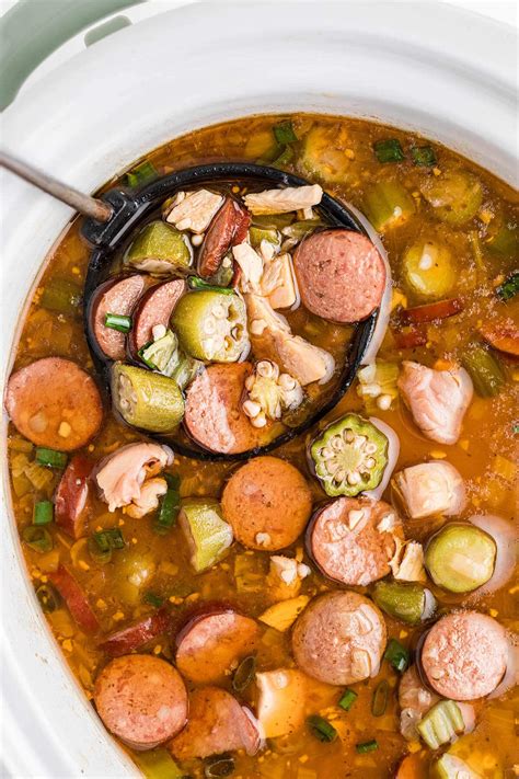 Crock Pot Chicken and Sausage Gumbo - Bowl Me Over