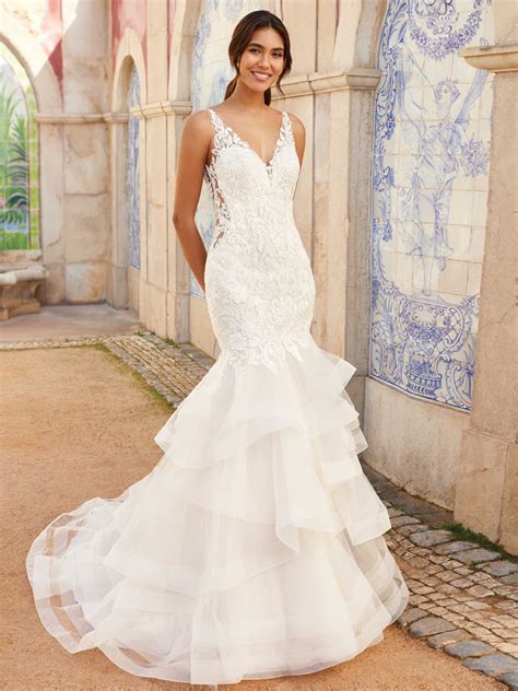 ruffle wedding dresses  channel  romantic vibe
