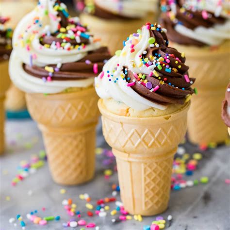Vanilla Ice Cream Cone With Rainbow Sprinkles
