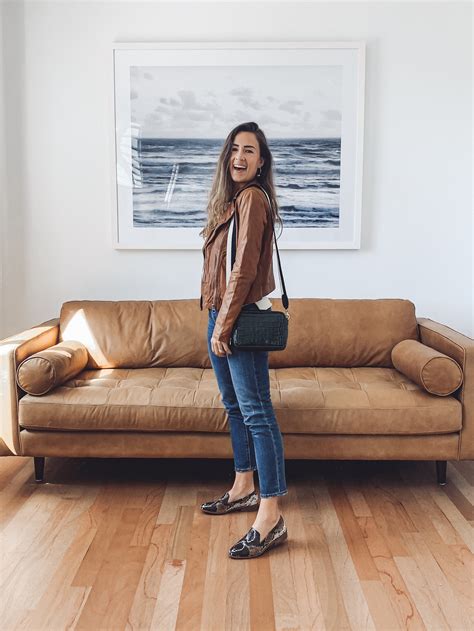 5 Ways to Wear a Tan Leather Jacket | Natalie Borton