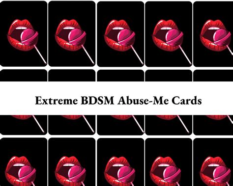 Extreme BDMS Humiliation and Punishment Sex Cards for Submissive