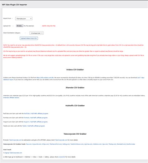 Best Hclips CSV Importer Plugin For WordPress Tube Site