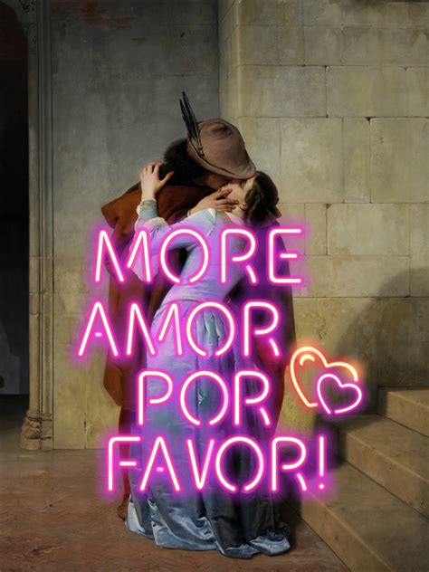 More Amor Por Favor - The Kiss, Digitale Kunst door Kerry Pritchard