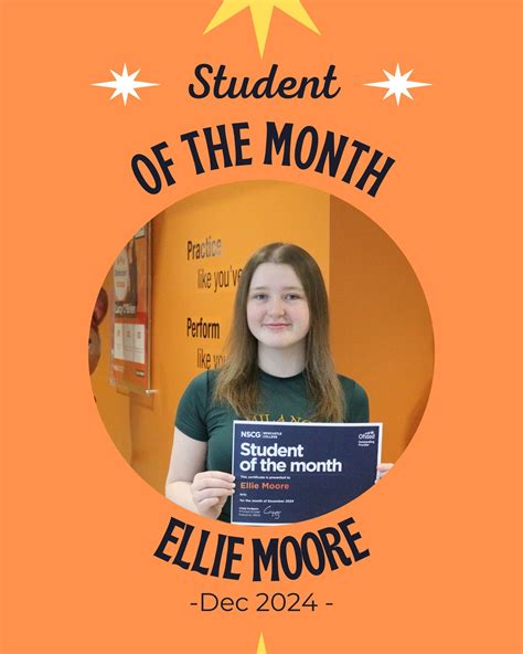 NSCG - 🌟 Student of the Month 🌟 We are excited to announce Ellie Moore