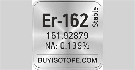 Er-162 Isotope, Enriched Er-162, Er-162 Metal, Er-162 Oxide