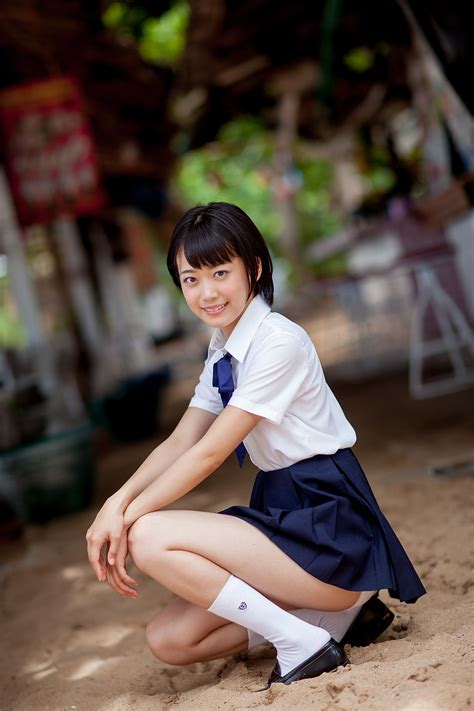 Nishino Koharu "Beach School Uniform + High Fork Swimsuit" [Minisuka.tv