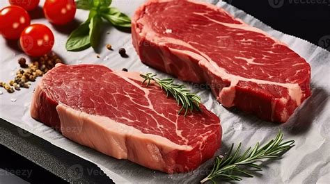 Savory Delights, Tender Raw Strip Loin Steaks Embraced by Baking Paper