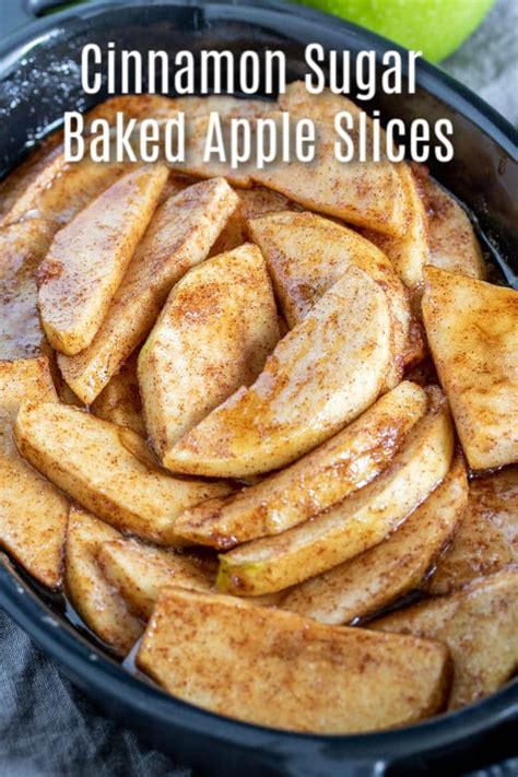 cinnamon sugar baked apple slices home  interest