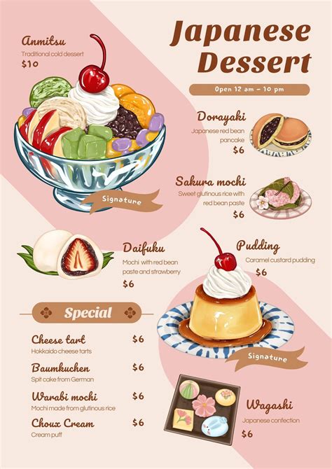 Free, printable, editable dessert menu templates | Canva