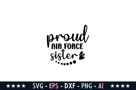 Proud Air Force Sister Svg Graphic by Graphics_River · Creative Fabrica