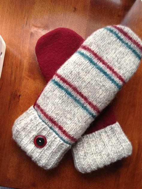 Mittens made from the "mitten" state from repurposed wool and fleece ...