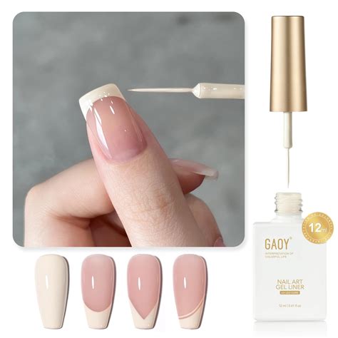 Amazon.com : GAOY White Swirl Gel Nail Polish Art Liner, 12ml Nude