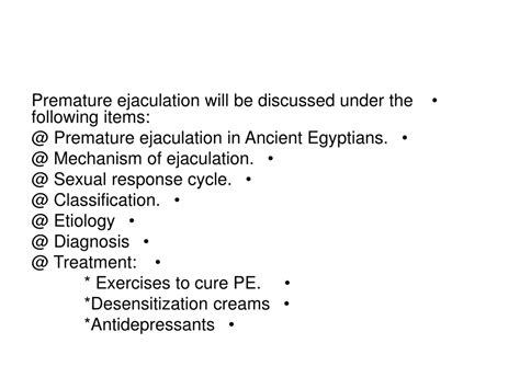 PPT - Premature Ejaculation: Causes, Diagnosis & Treatment PowerPoint