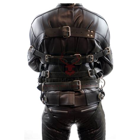 Deluxe Supreme Leather Slave Restraint Strait Jacket BDSM Roleplay BDSM