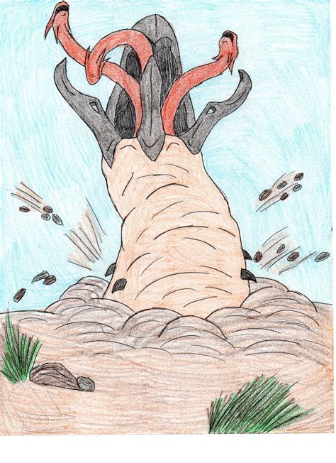 Graboid from Tremors by Boxcarwillie1989 on DeviantArt