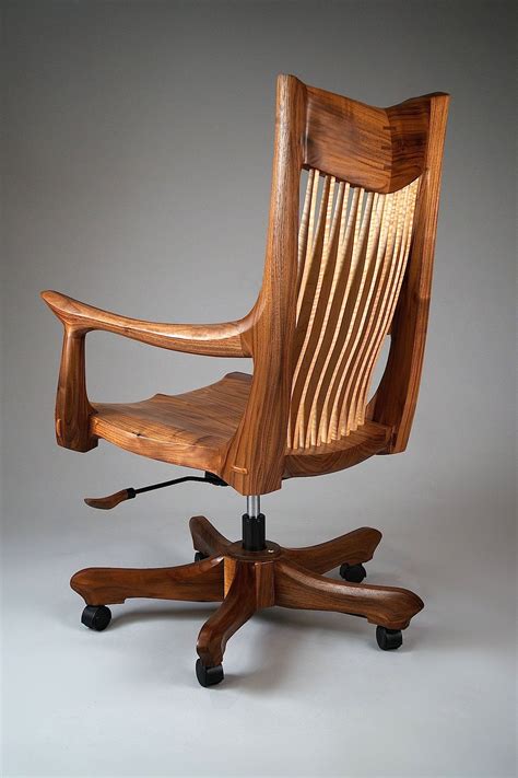 wooden office chair with wheels - Karry Steen