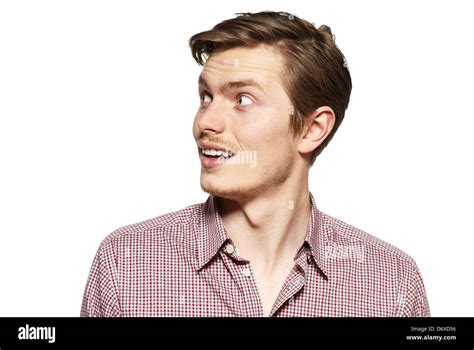 handsome young man isolated  white   stock photo alamy