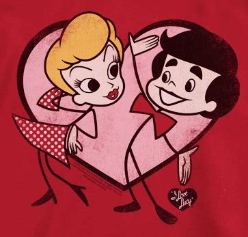 I Love Lucy and Ricky Stick Figure Love T-Shirt | LucyStore.com