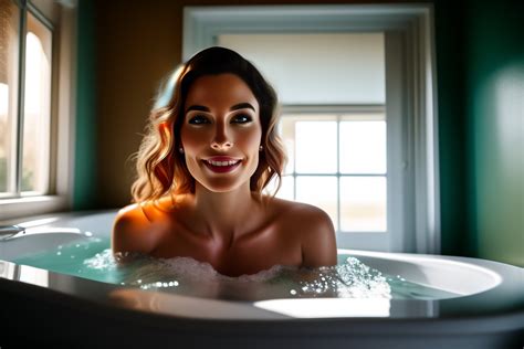 Lexica - Amateur photo , good quality , woman, bubbly bathtub, selfie