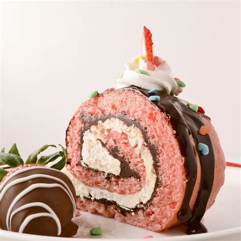 Chocolate Covered Strawberry Cake Roll! | EASYBAKED