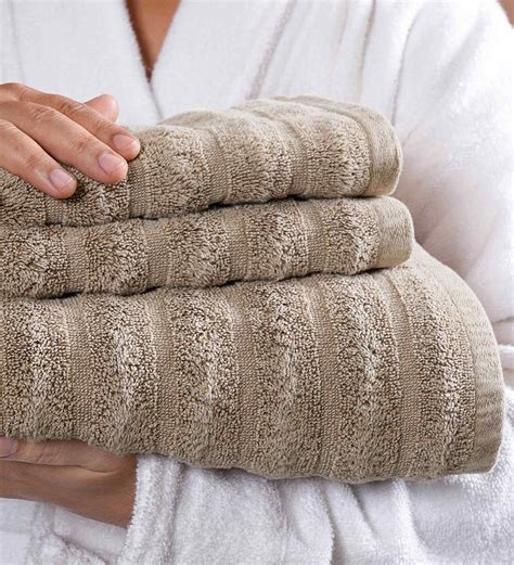 buy beige cotton solid  gsm bath hand towel set pc  maspar