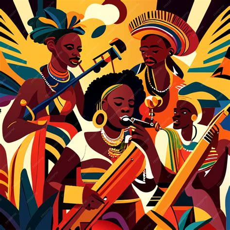 Premium Vector | Illustration of black people from an african ethnic