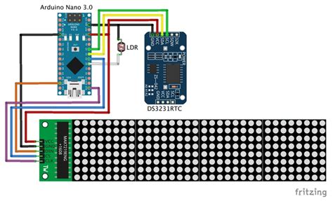Часы на Arduino Nano и светодиодных матрицах 4x64 LED Matrix