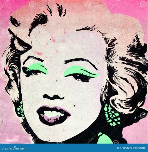 Street Art Montreal Marilyn Monroe . Editorial Photography - Image of