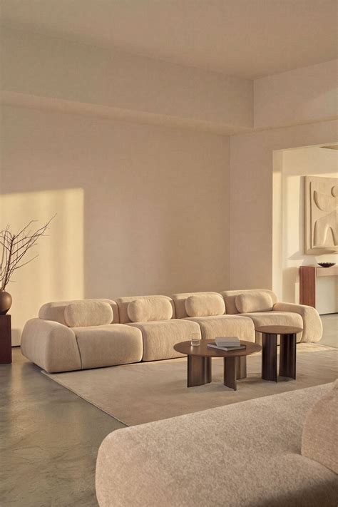 Sofá Modular A Vácuo - Sofá modular de 4 peças em chenille embalado a vácuo Merida - SKLUM