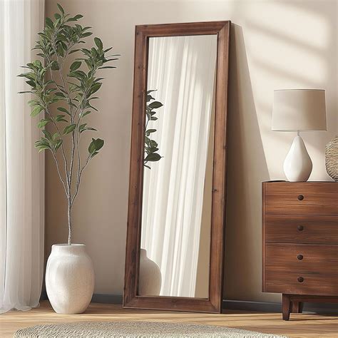 Amazon.com: Farmhouse Standing Mirror Full Length, 64"X21" Rustic Wood