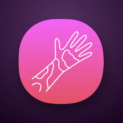 Contact dermatitis, hives app icon. Skin redness, rash. Insect bite