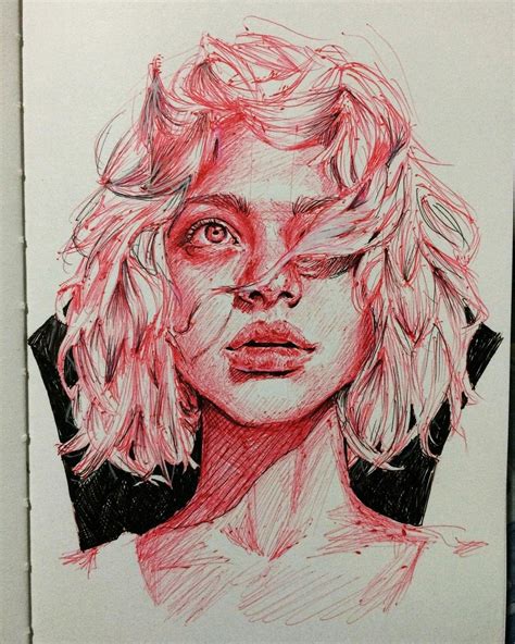 Inktober day 25 : drawing | Drawings, Portrait art, Gcse art sketchbook