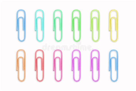 12 Colors of Real Paper Clips Stock Image - Image of gadget, memo: 26166907