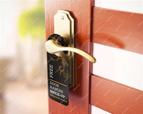 premium psd door hanger leaflet mock