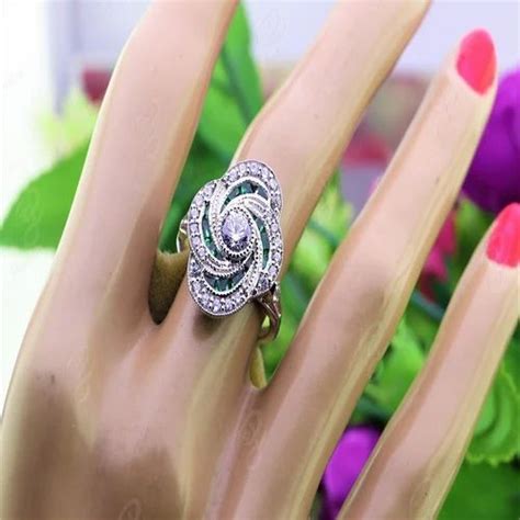925 Sterling Silver Diamond Ring at Rs 11449.56/piece | 925 Sterling ...