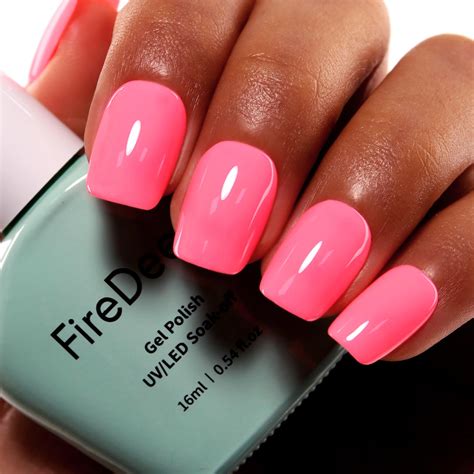 neon pink nail color 6