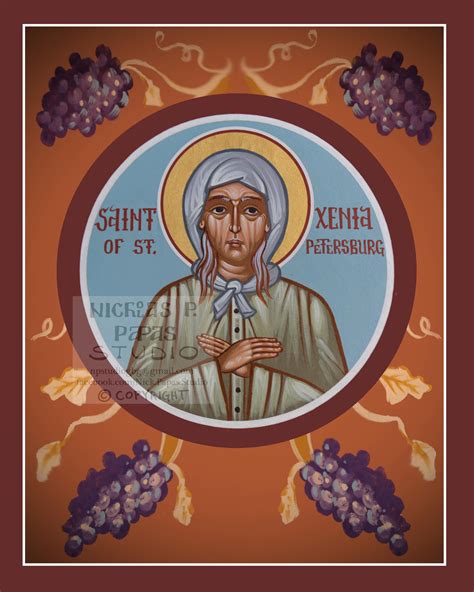 Xenia of St. Petersburg (B)(8"x10"x3/4")(Patron of employment, home