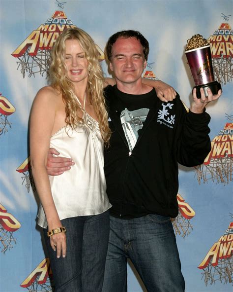 Daryl Hannah and Quentin Tarantino n the press room after wining Daryl