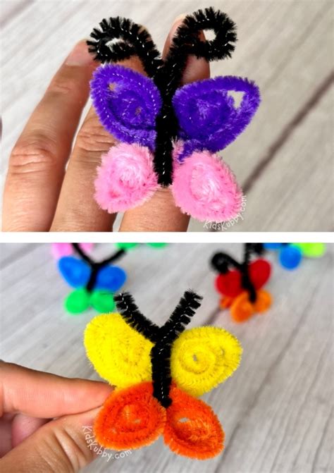 Pipe Cleaner Butterfly Rings