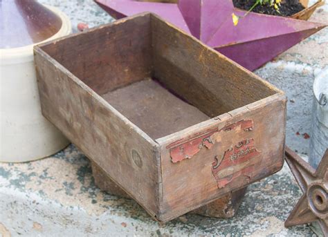 Vintage Wooden Crate Antique Wooden Box Flower box Planter | Etsy