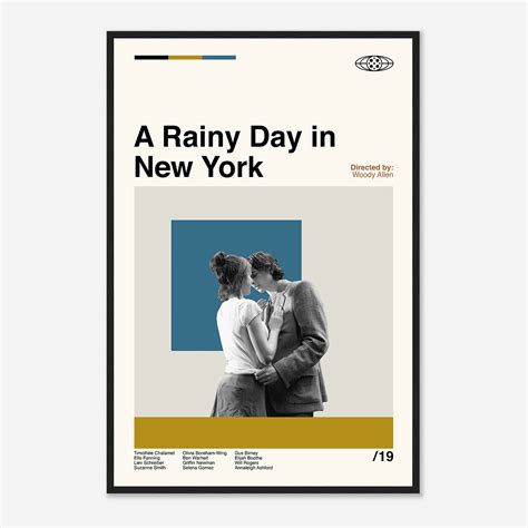A Rainy Day in New York Poster, A Rainy Day in New York Movie, Vintage