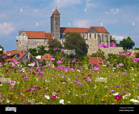 Castle with St. Servatius Church in Quedlinburg, Germany Stock Photo - Alamy