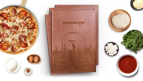 menu  brooklyn pizza  behance