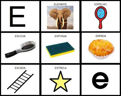 Que Comece Com A Letra E - que-letra-comeca-5 | Alfabeto colorido, Alfabeto, Palavras