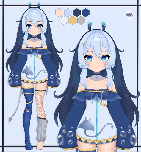 Hi friends! Here is my full body Vtuber model- my artist did an an