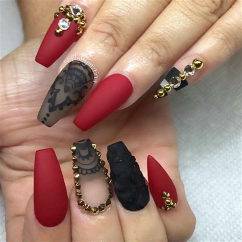 pin  gail  fingernails matte nails design maroon nails gorgeous
