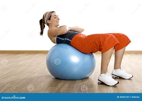 ball exercises stock image image  core health exercise